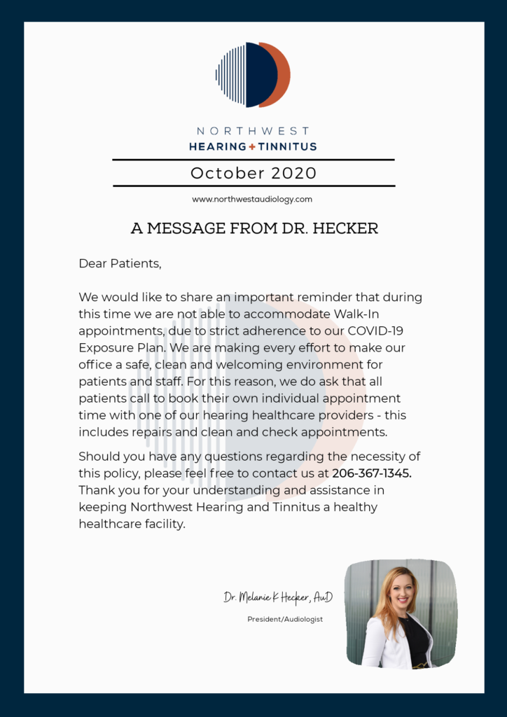 Message from Dr. Melanie Hecker - October 2020