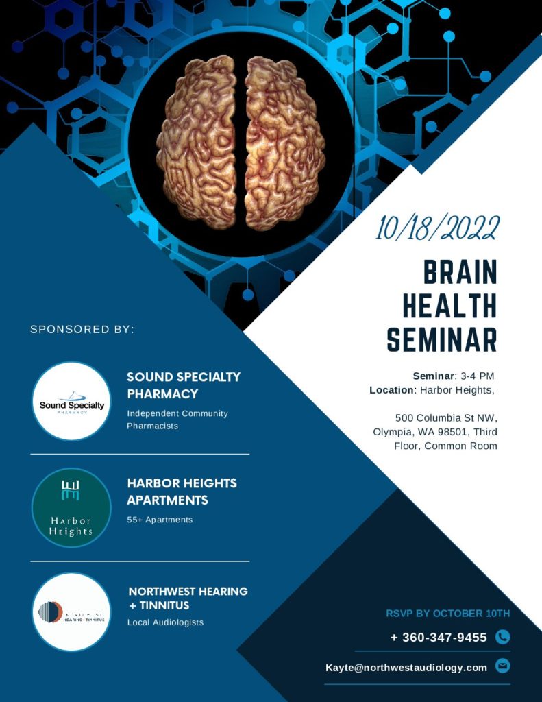 Upcoming Event: RSVP NOW - Brain Health Seminar on Oct 18th, 2022 from 3-5 PM